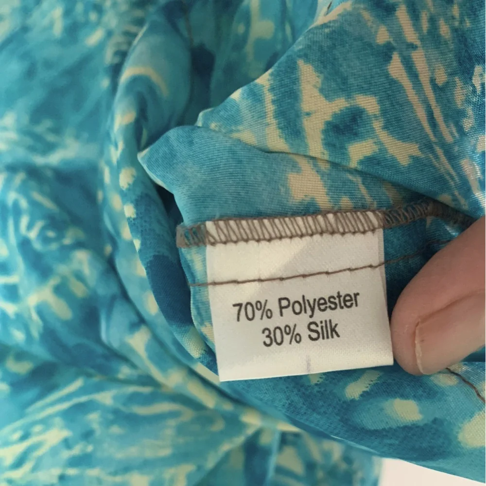 White Waves Silk Blend Kimono Cardigan - One Size NWOT🌴